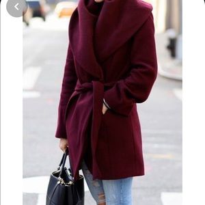 Elie Tahari Oxblood Coat